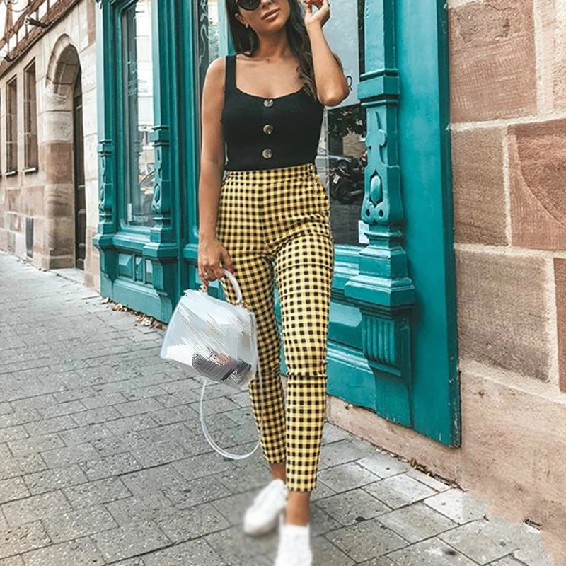 tight tartan trousers