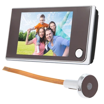 

Home 3.5 inch LCD Color Screen Electronic Doorbell 120 Degree Door Eye Door Camera Viewer Outdoor Door Bell