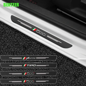 

4pcs Carbon fiber Car door sticker for Fiat 500 500x 500L panda TIPO PUNTO