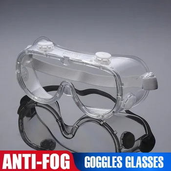 

3PCS Anti-fog Protective Goggle Glasses Clear Eye Protection Full View Anti Splash Adjustable Anti-Dust Windproof Breathable