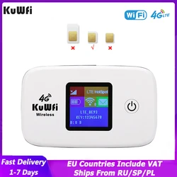 KuWFi Mobile routeur wifi 150Mbps Débloqué Mobile Wi Fi Hotspot Device High Speed Wi Fi Portable routeur 4g carte sim 