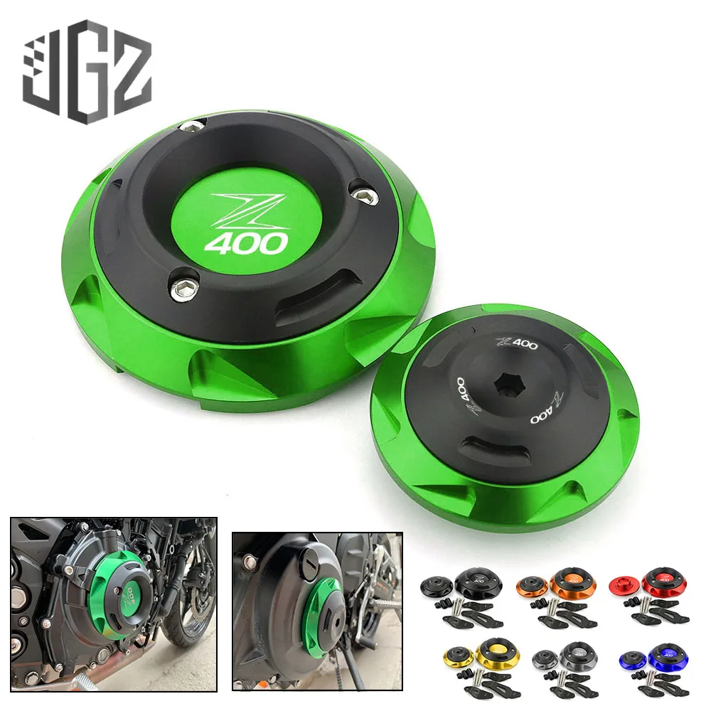 

Motorcycle CNC Aluminum Engine Cover Left Right Round Protection Guard Decoration for KAWASAKI Z400 NINJA 400 2017 2018 2019