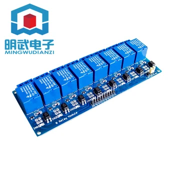 

8-way relay module with optocoupler isolation, support AVR/51/PIC microcontroller