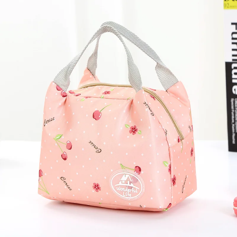 Для взрослых детей крутая сумка Школьный Рюкзак Для ланча путешествия термоизолированная охлаждающая сумка Ланч-бокс переноска для пикника Сумка - Цвет: Pink Cherry