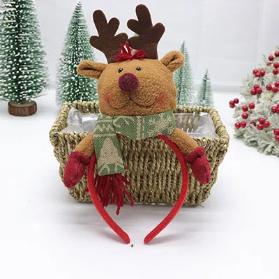 Креативная Рождественская повязка на голову милые Рождественские сувениры Санта-Клаус рожки лося косплей реквизит Детский Взрослый наголовный обруч Рождественский Декор - Color: elk