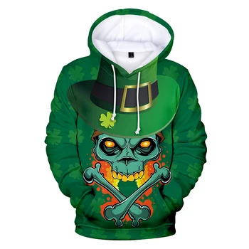 

New St. Patrick's Day 3D Hoodies Men/women Hot Fashion Print Hip Hop Funny Sweatshirts St. Patrick's Day 3D Hoody casual tops
