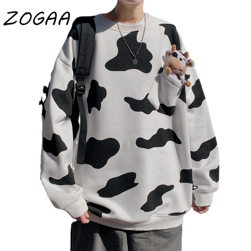 

ZOGAA Warm Pullover Round Neck Sweatshirt Sportswear Men's Black White Camouflage Harajuku Casual Streetwear Sweatshirt Jacket