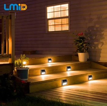

Solar Step Lights with Larger Battery Capacity Bright 3 LED Solar Powered Deck Lights Weatherproof Outdoor Lighting For Steps St