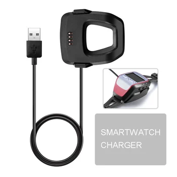 

1m USB Charging Dock Smart Watch Charging Cable Black Charger Station for Garmin Forerunner 225/Forerunner 305 GPS Watch