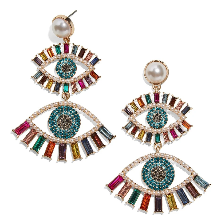 Boho Evil Eyes Heart Drop Earrings 2020 New Handmade Love Wedding Gifts Shiny Crystal Jewelry Ethnic Bijoux Wholesale | Украшения и