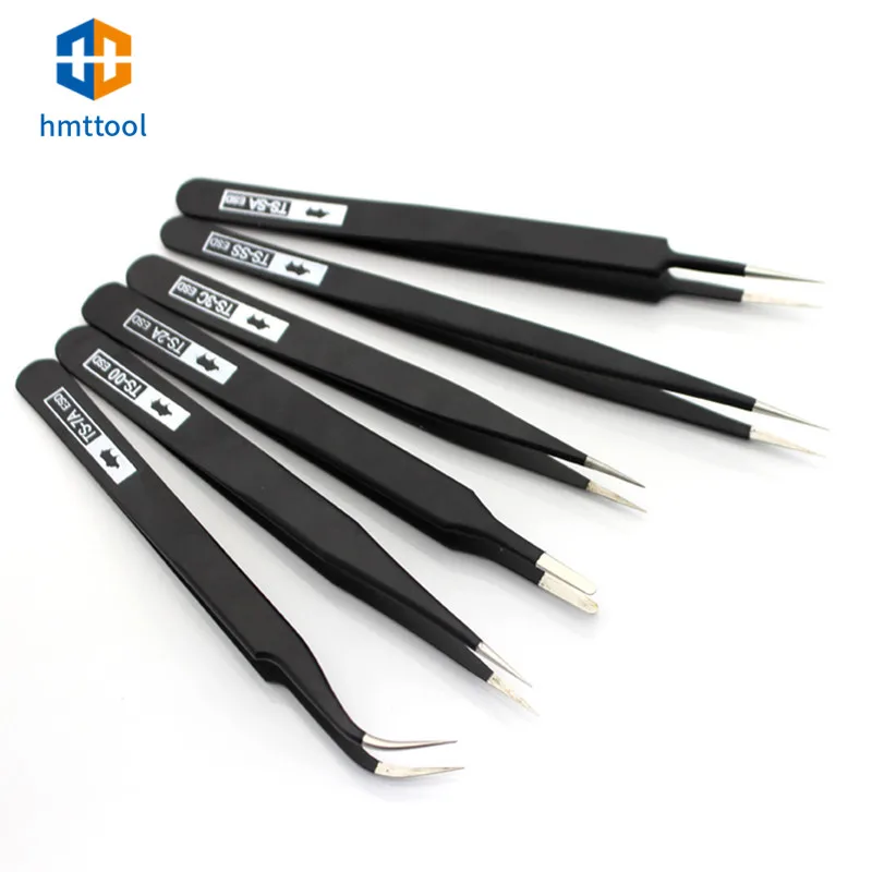 Original High Hardness RHINO TS-00 TS-2A TS-3C TS-7A TS-SA TS-SS ESD Stainless Tweezers Set For Watch Phone Repair Tools