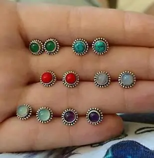 8 пар/компл. Boho слон серьги в виде Луны и звезды для Для женщин Boucle D'oreille