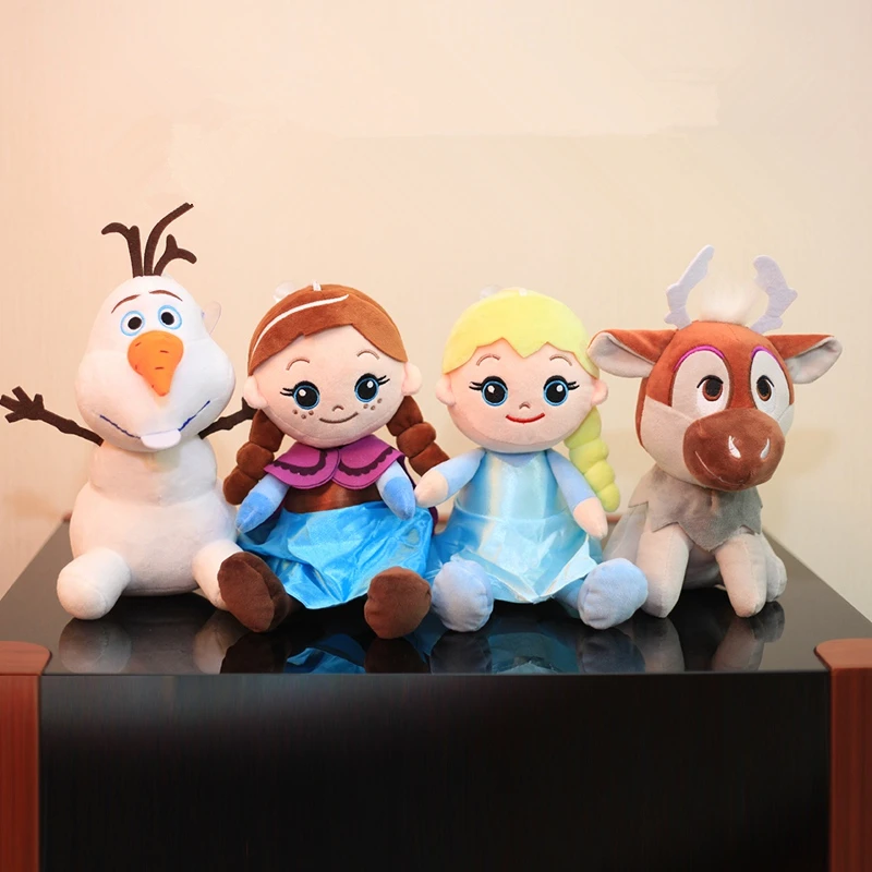 

25cm High Quality Frozen 2 Plush Toys Feve Anna Elsa Princess snowman Soft Doll Gift Soft Dolls For Children