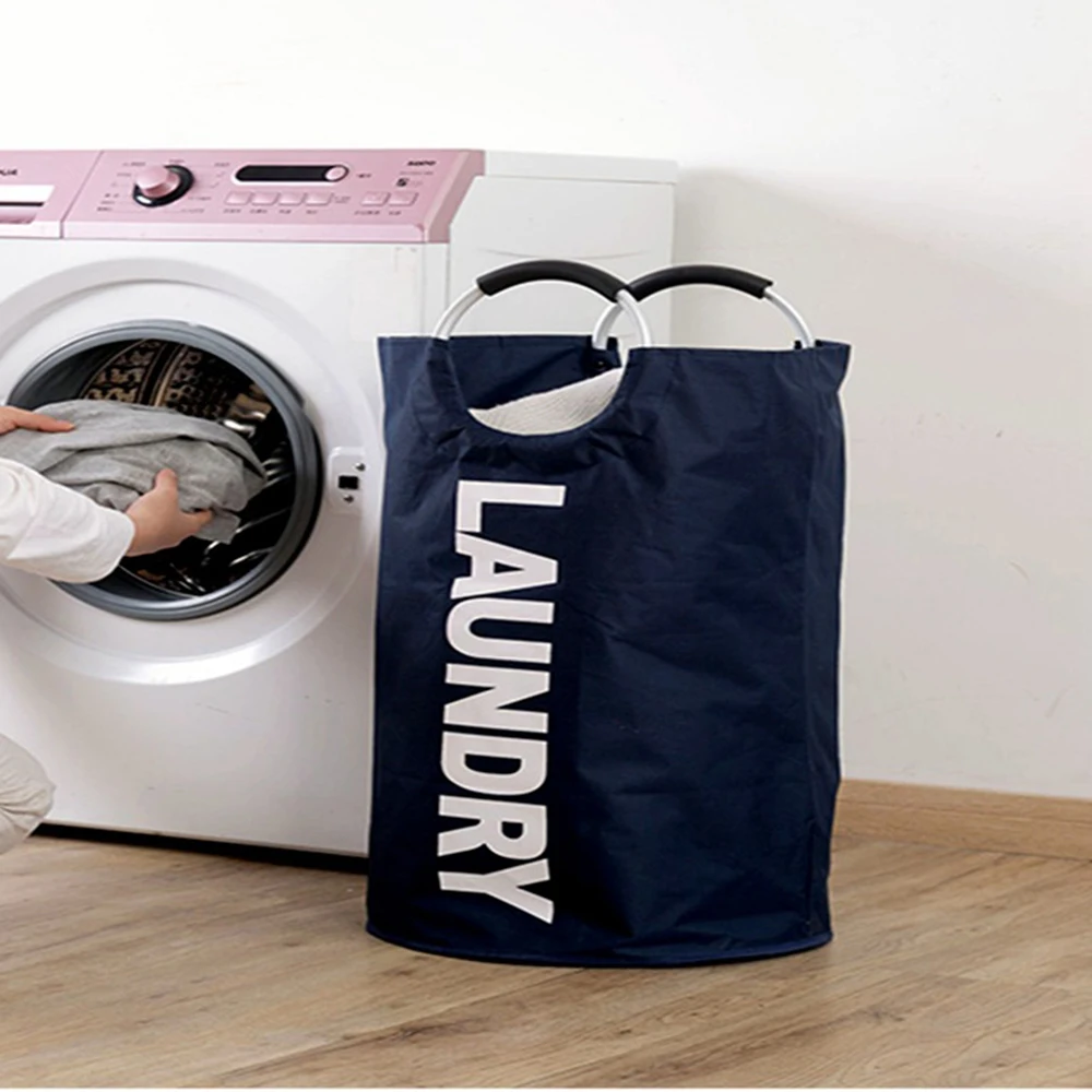 

Nordic Style Oxford Cloth Laundry Basket Folding Portable Portable Storage Box Laundry Basket Storage Basket for Clothes