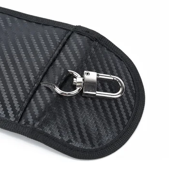 

Blocking RFID Car Key Cover LTE Carbon Fiber Bag Pouch Protection WIFI