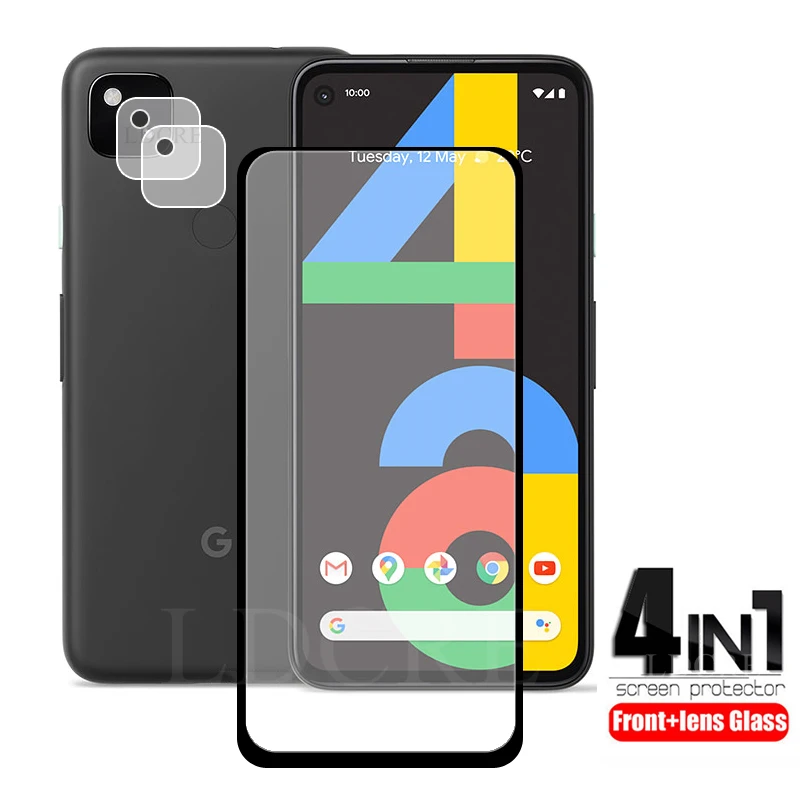 2 Pezzi Per Google Pixel 4A Vetro Temperato Per Google Pixel 4A Pellicola Salvaschermo Per Fotocamera Pellicola Per Fotocamera Per Google Pixel 5