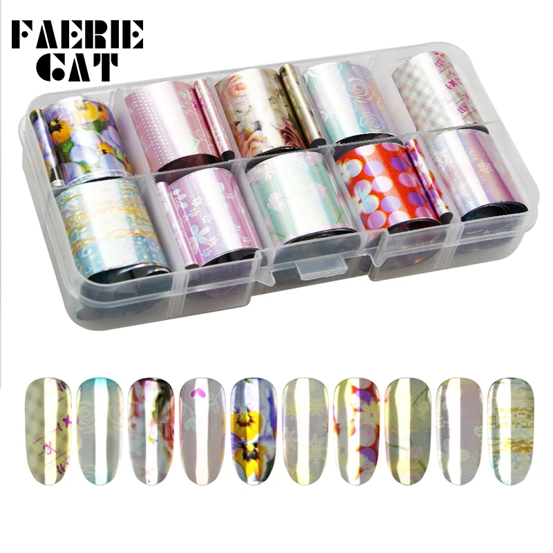 

1 Box DIY Pink Flowers Rose/snowflake/love 3d Designs Transfer Foil for Nail Art Decorations Decal Stickers for Nail Accesoires