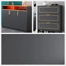 Matte Dark Grey Wallpaper Plain Vinyl Water Proof Wall Stickers Self-Adhesive Shelf Liner Drawer Peel and Stick Contact Paper