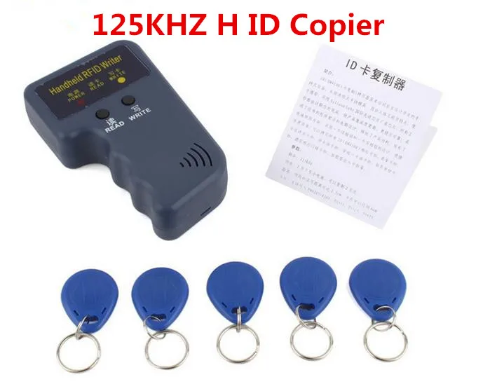 

125KHz Handheld H-ID RFID Copier Writer H ID Duplicator + 5 Pcs H ID Rewritable Keyfobs