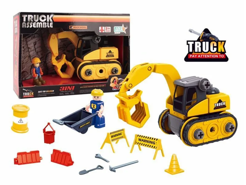 

Assembled Engineering Vehicle Disassembly Car Boy Hands-on Educational Toy Dismountable Car Excavator Toy Engineering Vehicle Mo