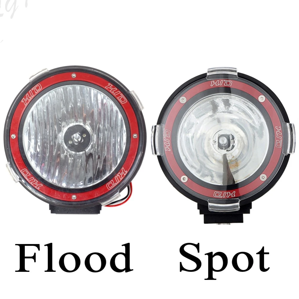 1 Pcs 7 Inch 75w Hid Xenon Driving Light Motor Spotlight Off Road Atv
