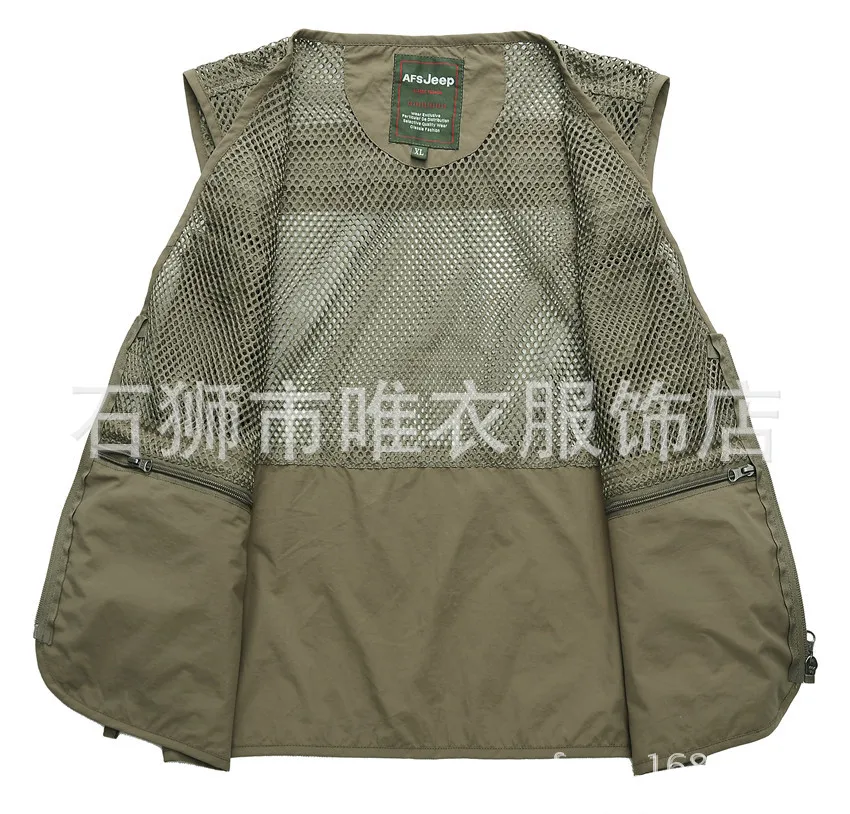 New Style Vest Nianjeep/NIANJEEP Waistcoat Quick-Dry Mesh Multi-pocket Photography Fishing Large Size Vest