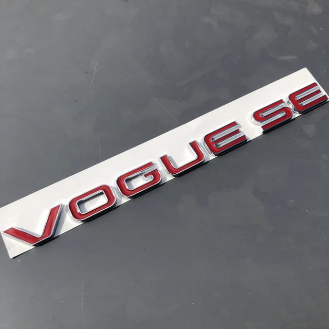 L SCV6 SDV8 эмблема с буквенным логотипом для Range Rover VOGUE VOGUESE Expression расширенная версия автомобиля Стайлинг боковой багажник значок стикер - Название цвета: chrome x red text