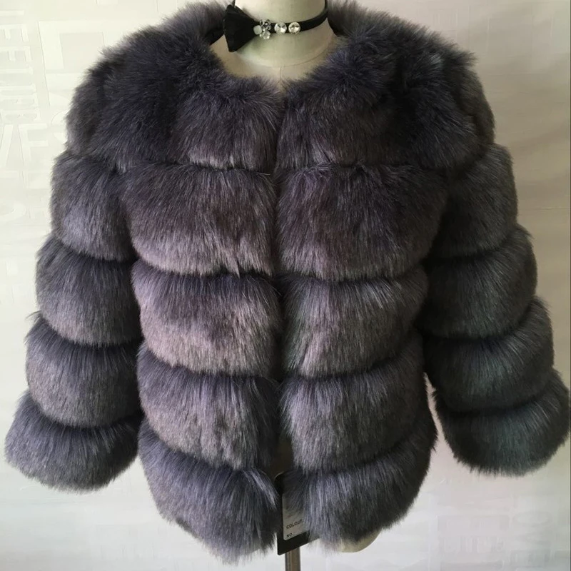 Rimocy 2021 High Quality Faux Fur Coat Women Winter Thicken Warm Fluffy Jacket Woman Long Sleeve Cropped Fur Coats Plus Size 4XL ladies long puffer coat