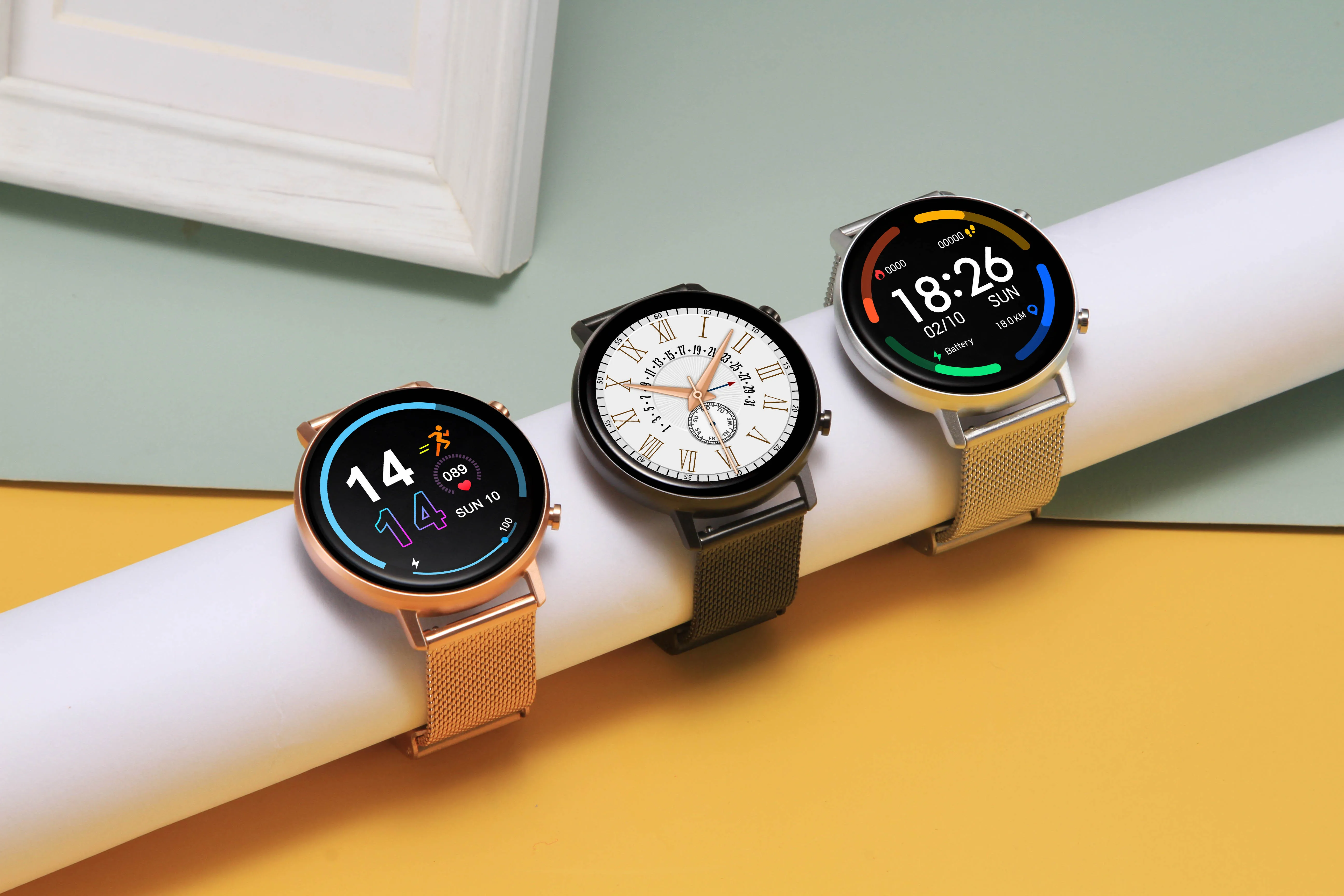 LEMFO DT96 Smart Watch Women 2021 Rose Gold custom dials 1.3 inch 360*360  screen lady girl fitness smartwatch for Android IOS|Smart Watches| -  AliExpress