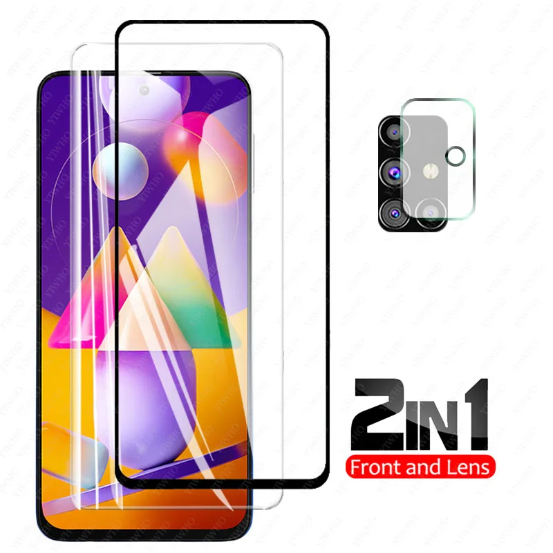 

2 in 1 For samsung M31S Glass Camera Lens Tempered Glass For Samsung Galaxy M31 S M 31S M317F Screen Protector Protective Film