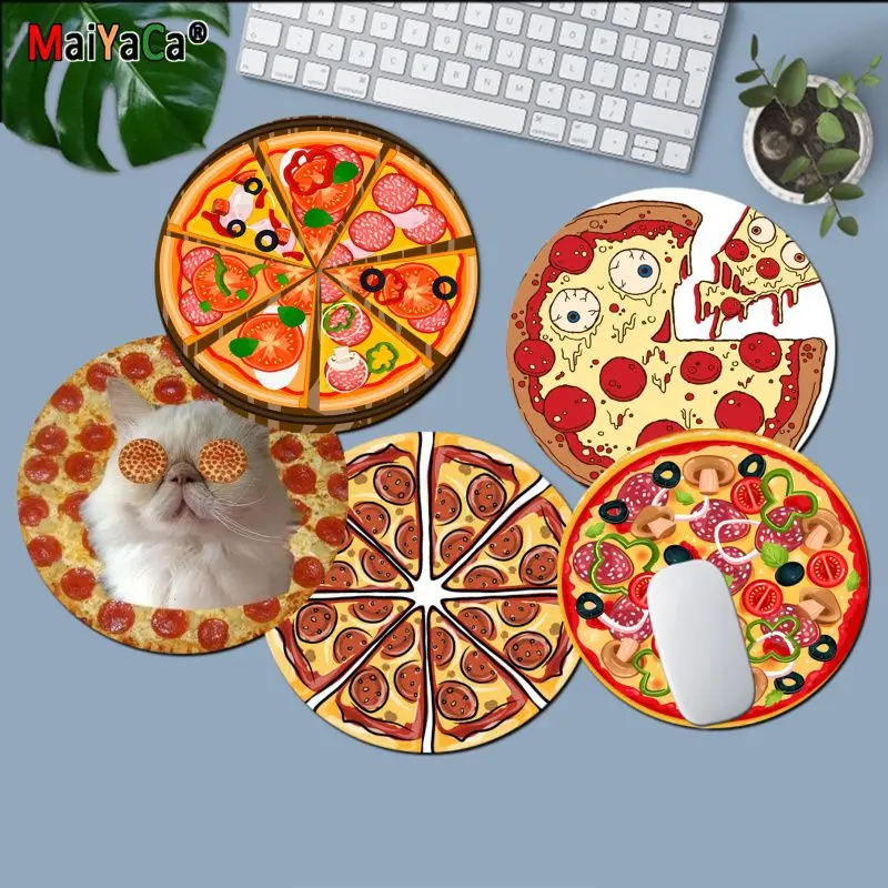 

Maiyaca Fashion Multicolor Space Cat Food pizza Rubber PC Computer Gaming mousepad gaming Mousepad Rug For PC Laptop Notebook
