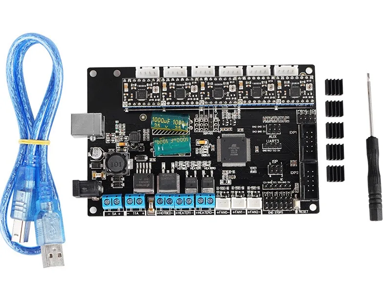 1pc TriGorilla Motherboard+ 5pcs A4988 Driver Compatible With Mega2560& RAMPS1.4 3D Printer Parts Controller Board for RepRap