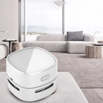 

TUTU Desk Set Portable Desktop white Cleaner without logo Mini Desk recharge Vacuum Cleaner for School Classroom Office