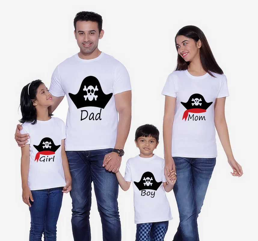 matching hat and shirt