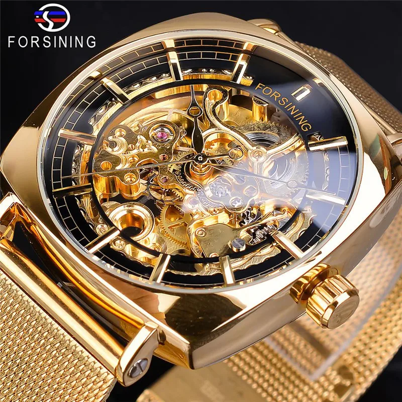 

Forsining Style Fashion Casual Hollow out Mesh Belt Waterproof Automatic Machine Watch