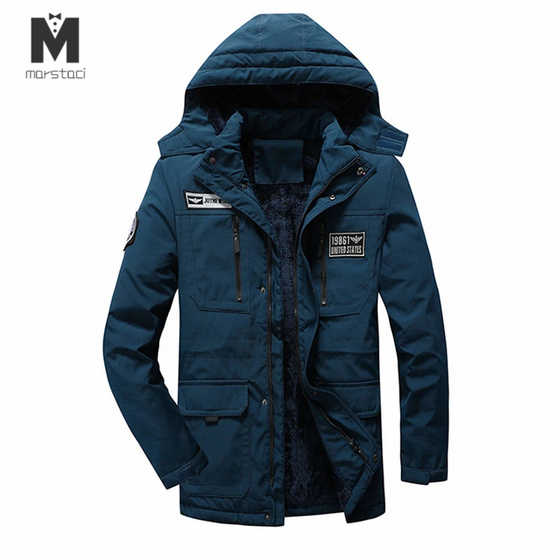 

New Winter Men's Coats Male Parkas Casual Thick Outwear Fleece Jackets Warm Overcoats Mens Brand Clothing