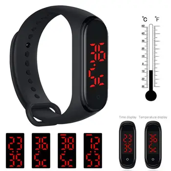 

New V8 Smart Bracelet Body Temperature Monitoring Precise Display Smart Band Clock Time Hours Smart Wristband for Men Women kids