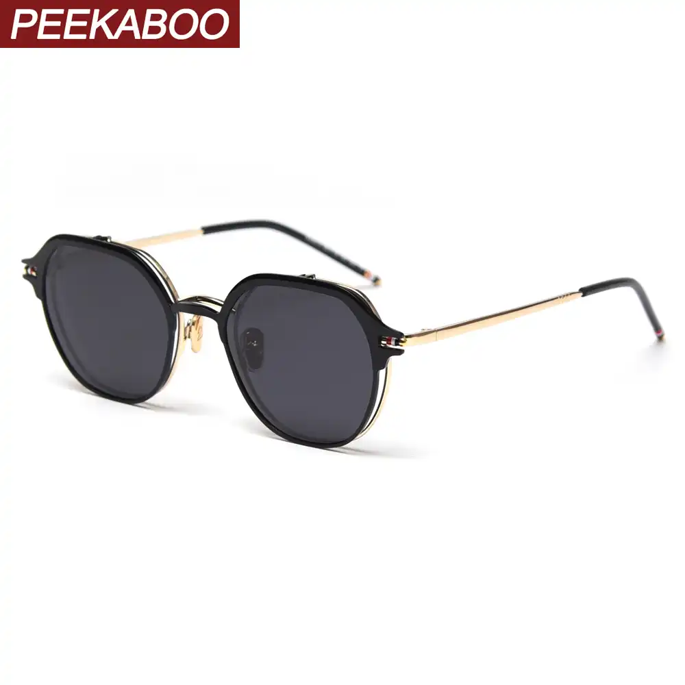 gold flip up sunglasses