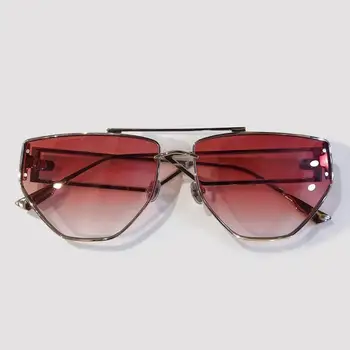 

Brand Cat Eye Sunglasses Women Metal Frame Vintage Mirror Sun glasses Female UV400 Retro