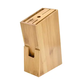 

Wood Kitchen Knife Holder Multifunctional Storage Rack Tool Holder Bamboo Knife Block Stand Kitchen Accessories