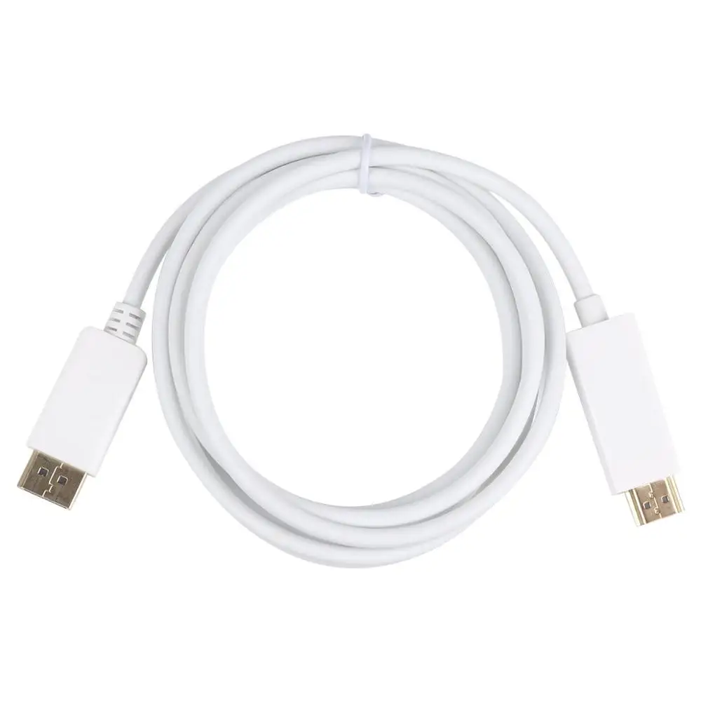 Горячая 1,8 м Displayport DP к HDMI Мужской кабель адаптер для ноутбука проектор HDTV черный/белый FS