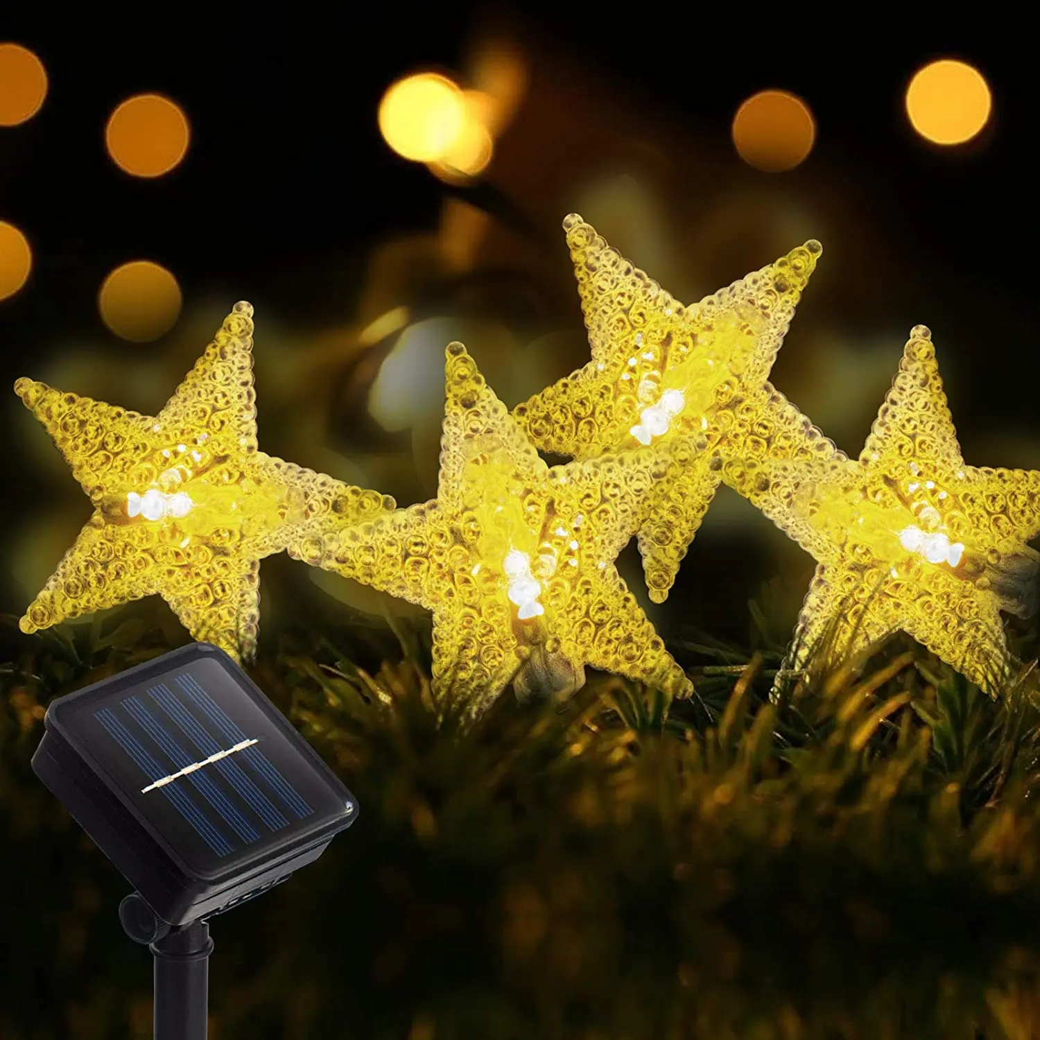 

Solar Twinkle Star String Lights 50 LED 8 Modes Fairy Decorative Light for Garden Patio Lawn Balcony Tree Party Xmas Holiday