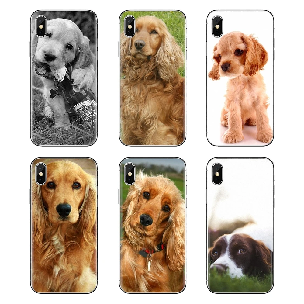 Silicone Phone Case For Xiaomi Mi3 Samsung A10 A30 A40 A50 A60 A70 Galaxy S2 Note 2 Grand Core Prime Cocker Spaniels dog puppies |