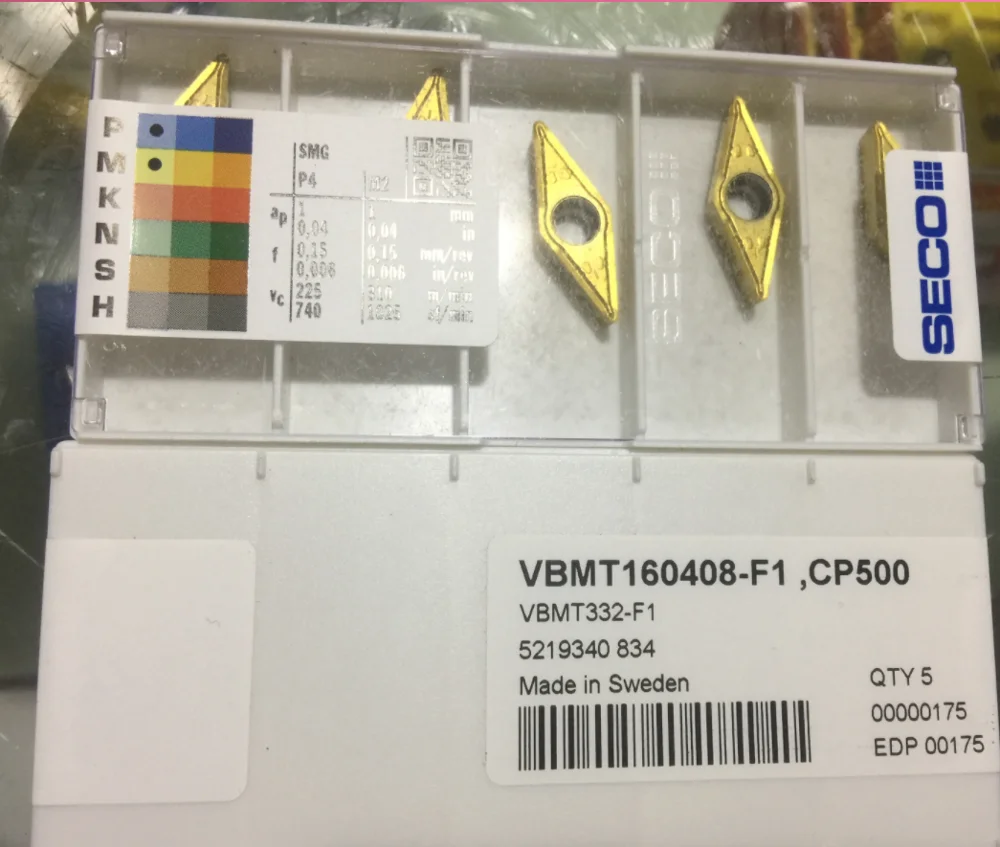5 шт. вставки карбида VBMT160408-F1 CP500
