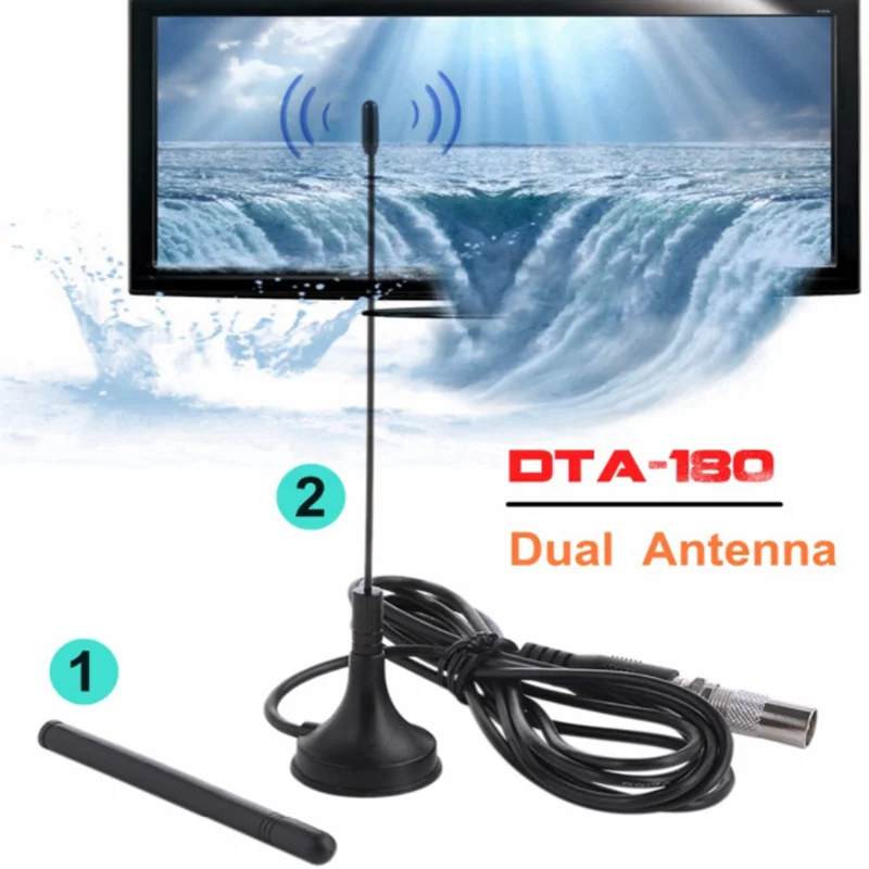 Комнатная цифровая ТВ-антенна HD TV двойная антенна для лисьей антенны на 50 миль ATSC