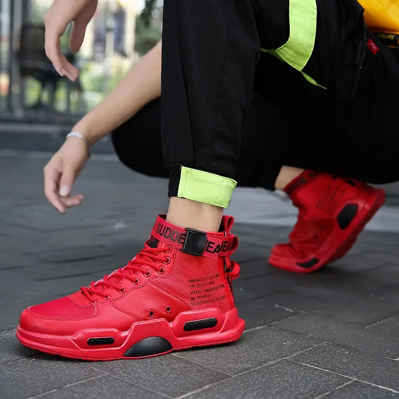 Мужская обувь для баскетбола противоскользящая с высоким вырезом