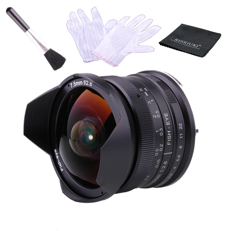 

RISESPRAY 7.5mm F/2.8 Wide Angle Fisheye Lens 180 Degree Multi-coated for Sony E Mount A9 A7 A7S A7RII A7SII A6300 NEX-7 Camera