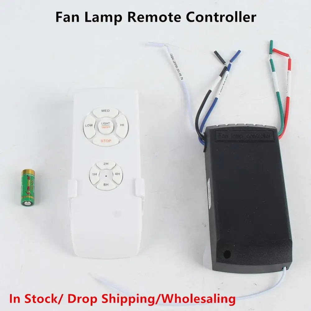 

Ceiling Fan Lamp Remote Control Kit 110-240V Timing Wireless Control Switch Adjusted Wind Speed Transmitter Receiver Universal