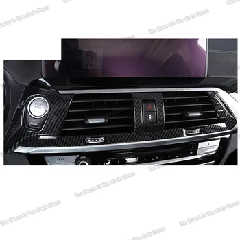 

Lsrtw2017 Carbon Fiber Abs Car Dashboard Middle Air Vent Trim Frame for Bmw X3 2018 2019 2020
