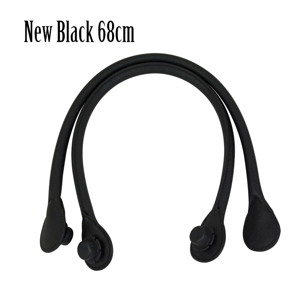 New black 68cm TANQU короткий длинный круглый Pu искусственная кожа ручка для Obag классический мини O сумка женские сумки на плечо - Цвет: New black 68cm